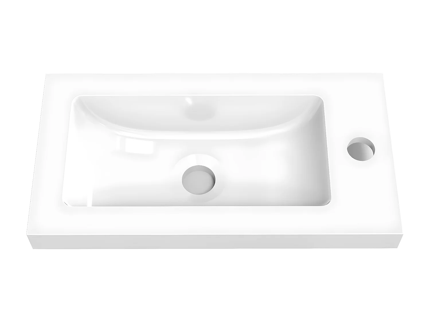 Aica Mueble de baño con lavabo, Roble, 44 x 23 x 60 cm