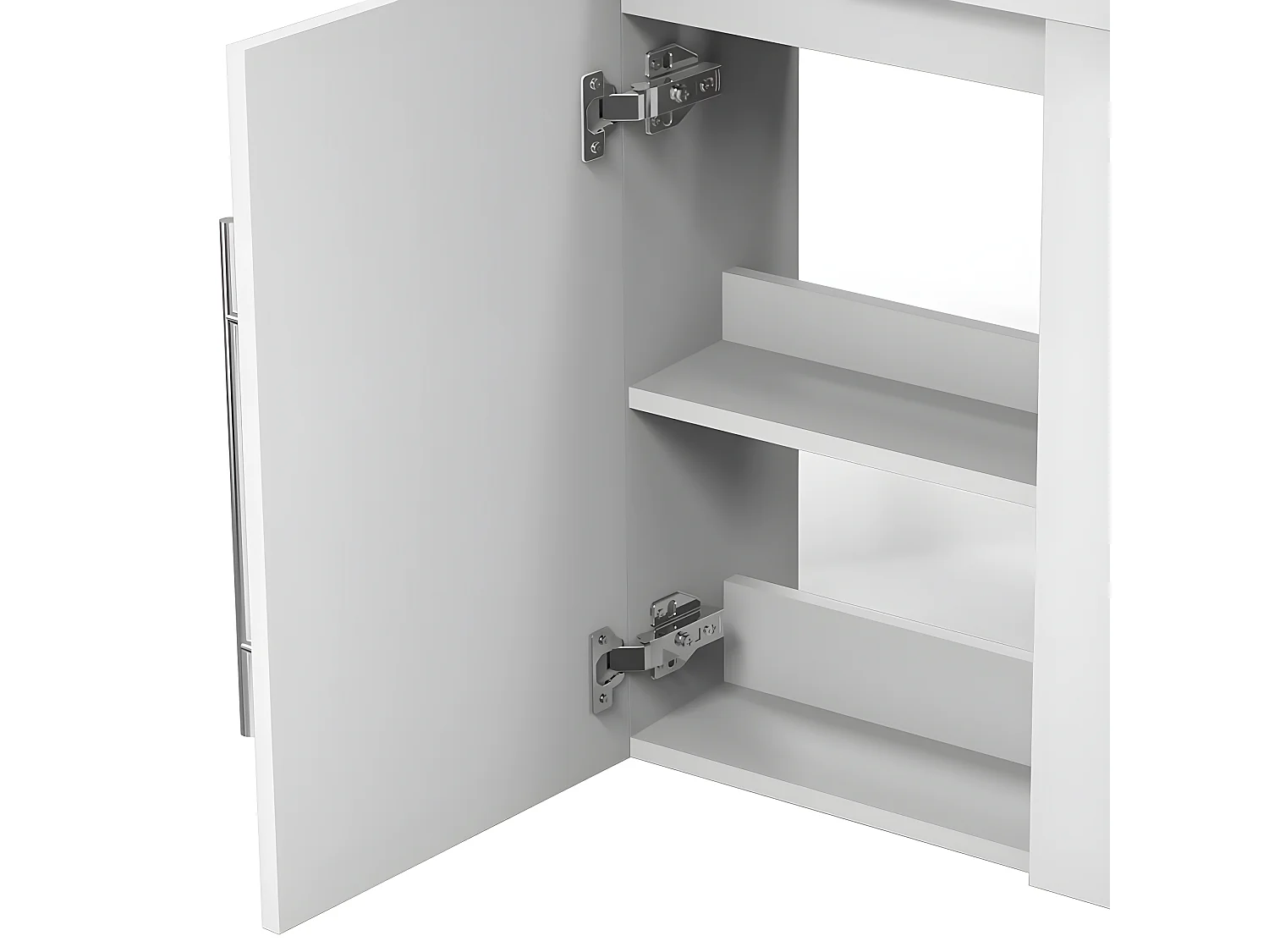 Aica Mueble de baño con lavabo, blanco, 44 x 23 x 60 cm