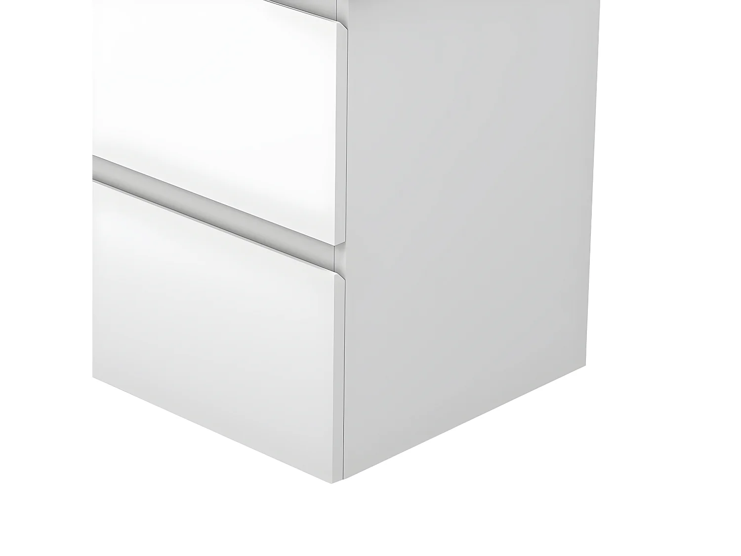 Aica Mueble de baño con lavabo, blanco, dos cajones, 50 x 38,5 x 52 cm