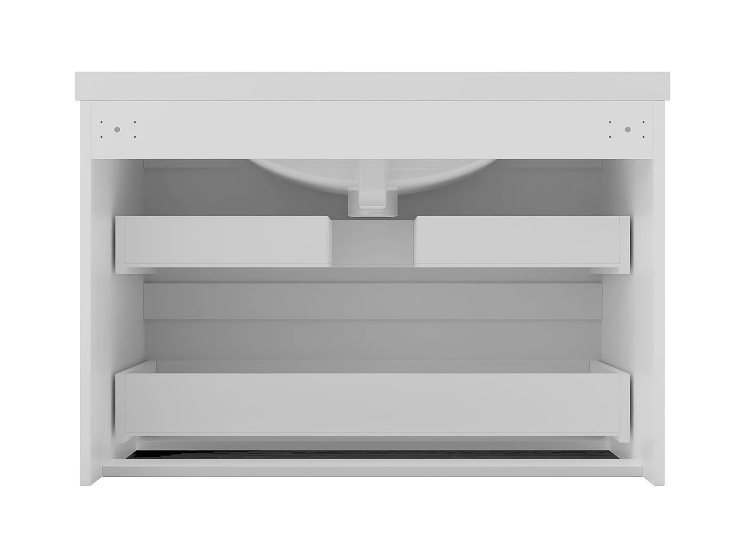 Aica Mueble de baño con lavabo, blanco mate, 79 x 44,5 x 52 cm