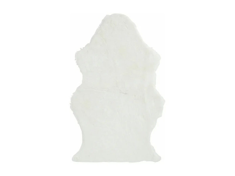 Tapis Imitation Fourrure "Lesley" 60x94cm Blanc
