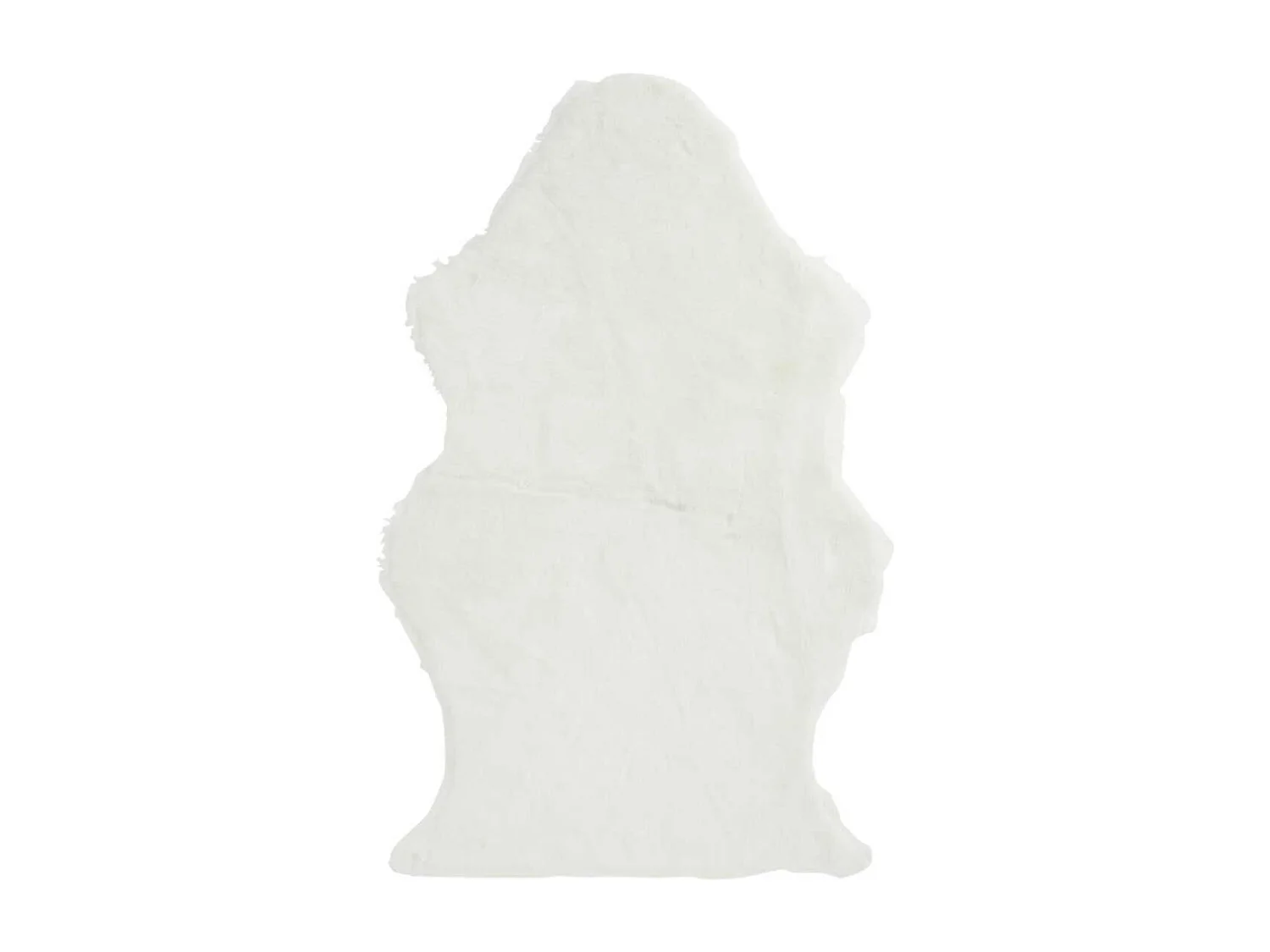 Tapis Imitation Fourrure "Lesley" 60x94cm Blanc