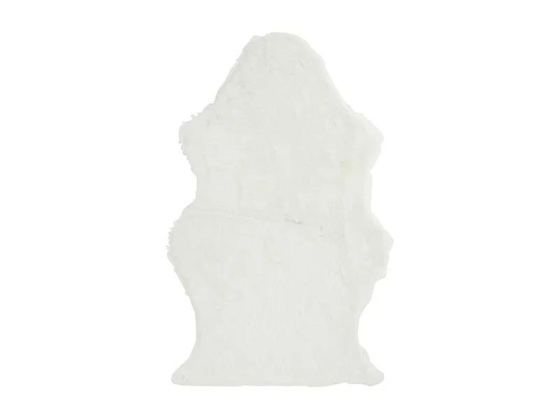 Tapis Imitation Fourrure "Lesley" 60x94cm Blanc
