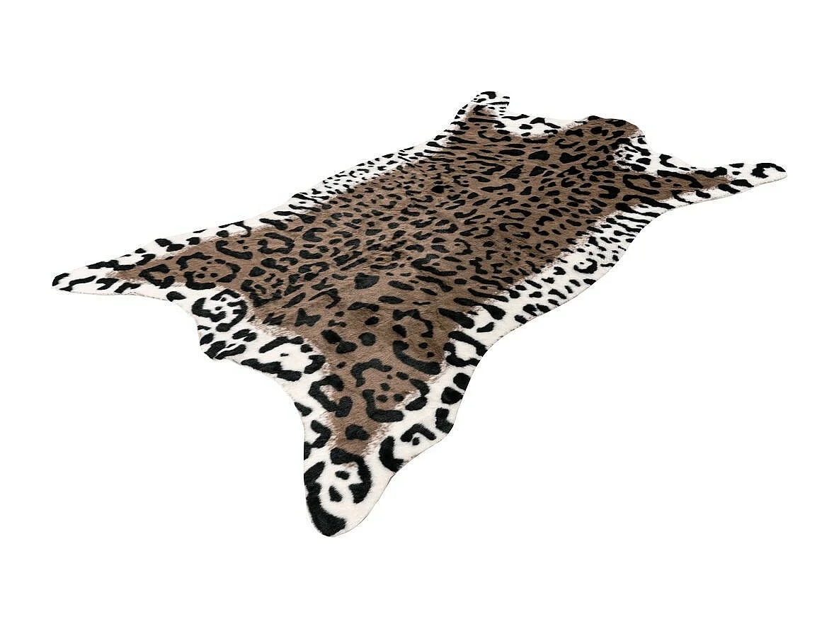 Tapis Imitation Peau de Léopard "Desert" 160x230cm Marron & Blanc