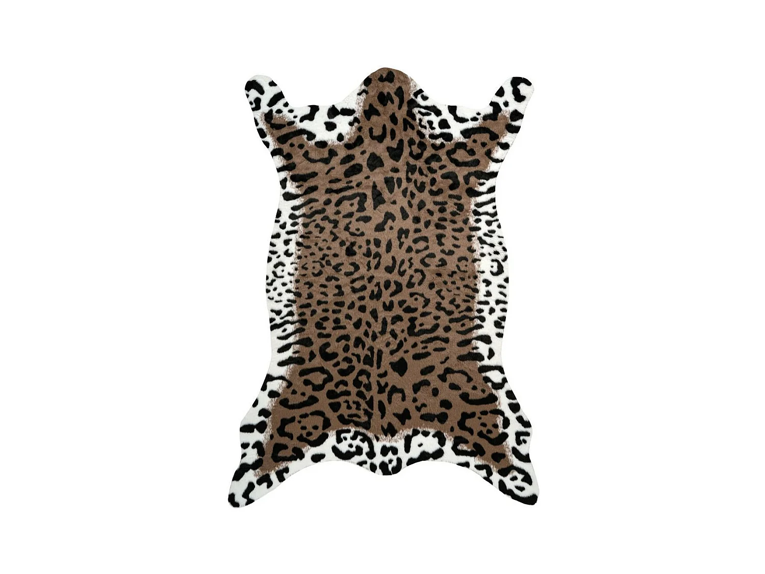 Tapis Imitation Peau de Léopard "Desert" 160x230cm Marron & Blanc