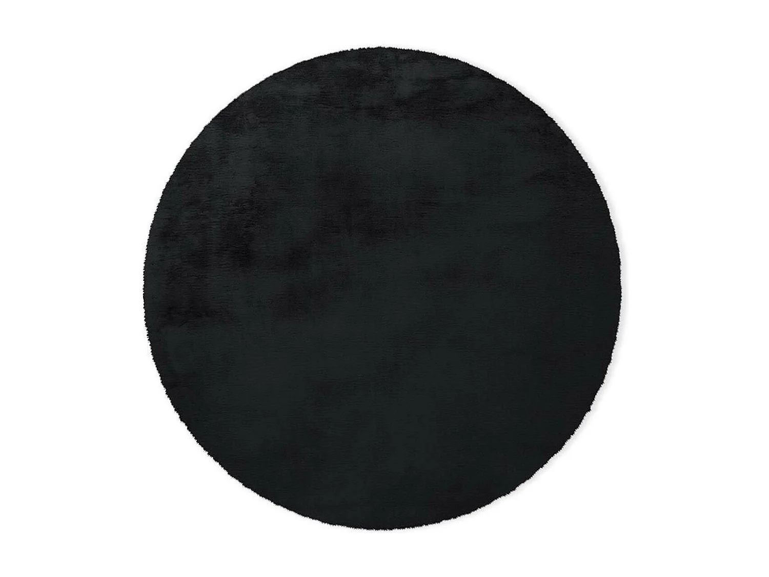 Tapis Rond à Poils Longs "Rabbit" 160cm Anthracite