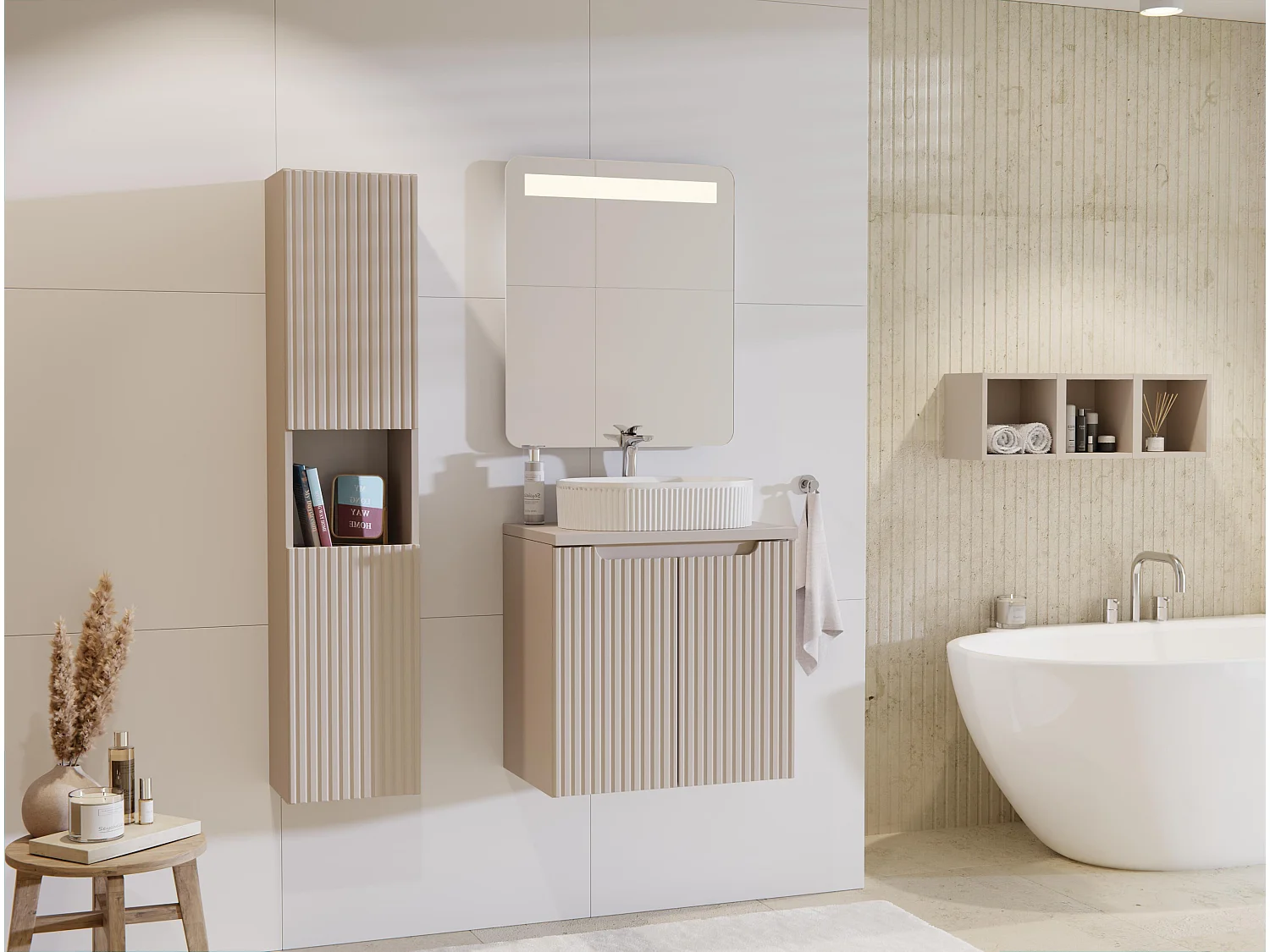Mobile Sotto Lavabo NOVA CUW60 2D 60x39x57 Beige