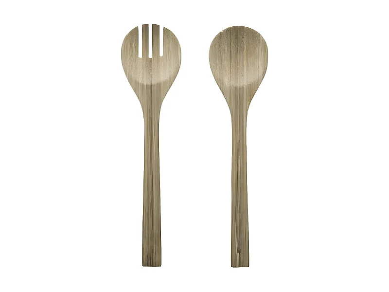 Couverts à Salade "Bambou" 30cm Naturel