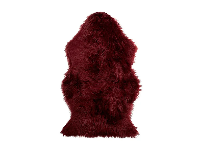 Tapis Déco Imitation Fourrure "Toti" 60x95cm Rouge