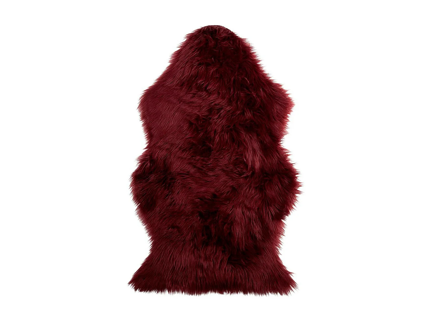 Tapis Déco Imitation Fourrure "Toti" 60x95cm Rouge