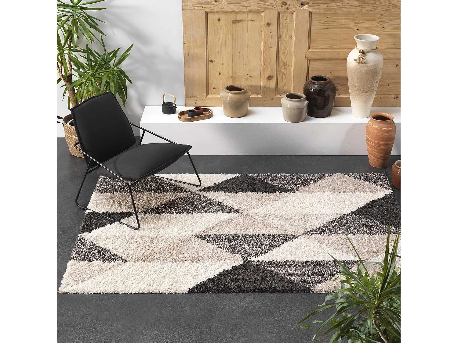 Tapis Déco Imprimé "Prism" 60x110cm Multicolore