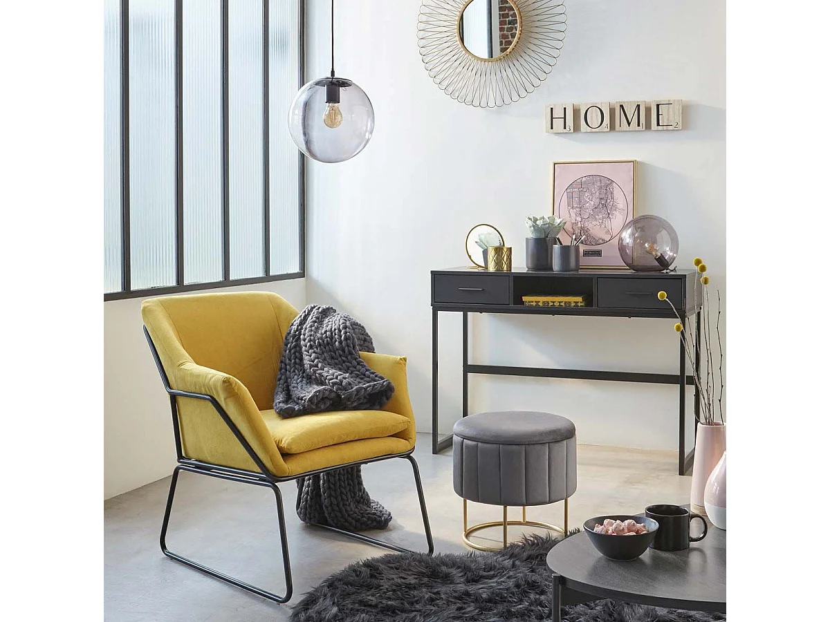 Tapis Imitation Fourrure "Loso" 90x150cm Gris