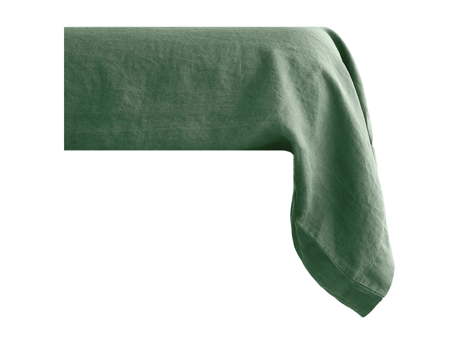 Taie de traversin PALACE pur coton lavé 195x43 cm uni cedre