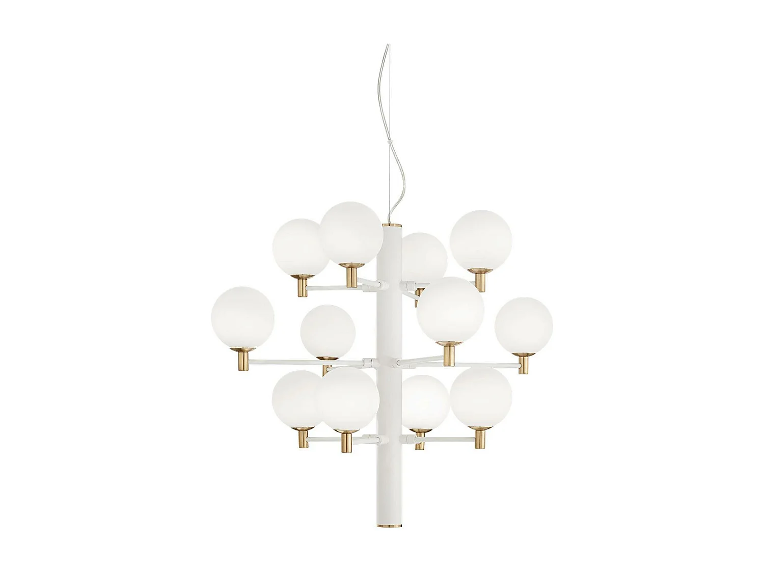 Ideal Lux Copernico - Lampada a sospensione a 12 bracci multibraccio bianca, G9
