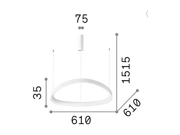 LED dekorative integrierte Pendelleuchte Messing, 3000K