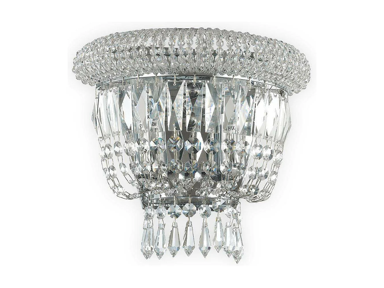 DUBAI AP2, glazen wandlamp, ideale lux