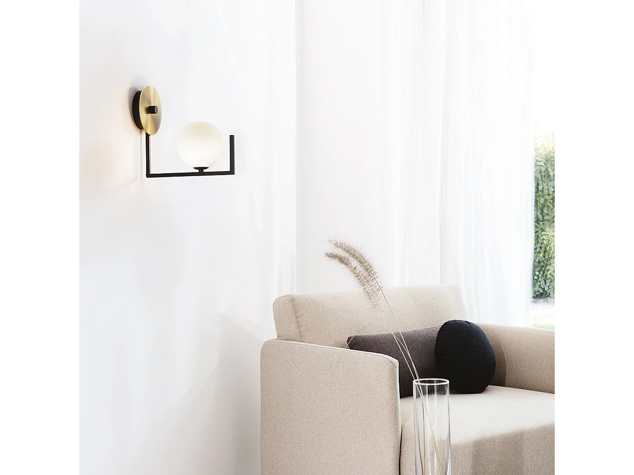 Ideal Lux BIRDS Applique Globe Noir