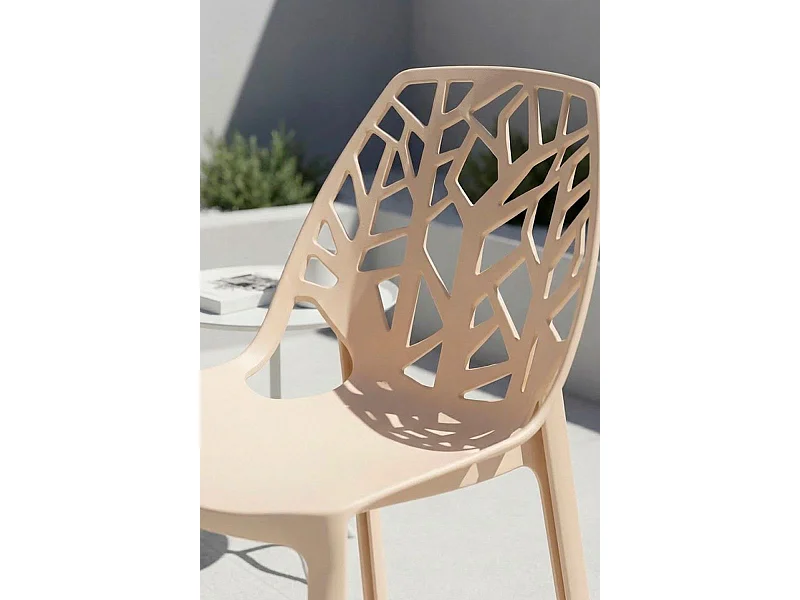 Sillas Jardín - Silla Hissar Polipropileno - Beige