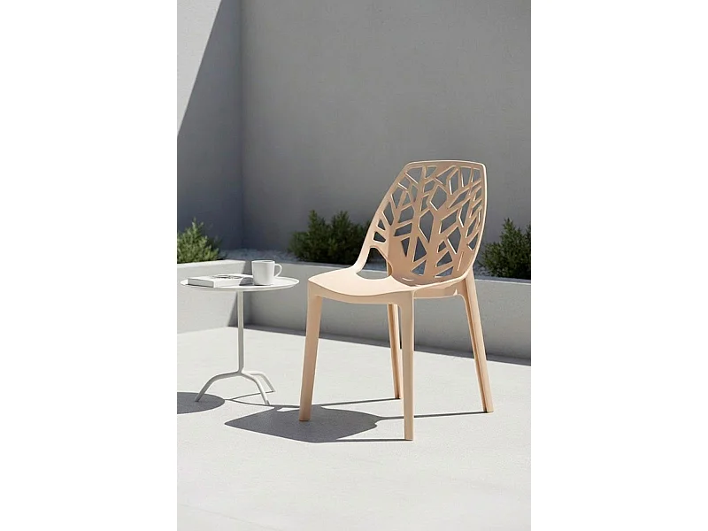 Sillas Jardín - Silla Hissar Polipropileno - Beige