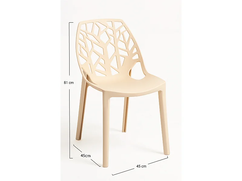 Sillas Jardín - Silla Hissar Polipropileno - Beige