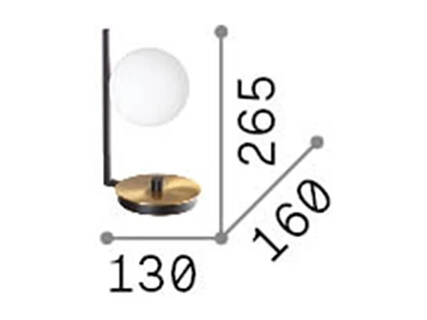 Ideal Lux BIRDS Lampe à poser Globe Noir