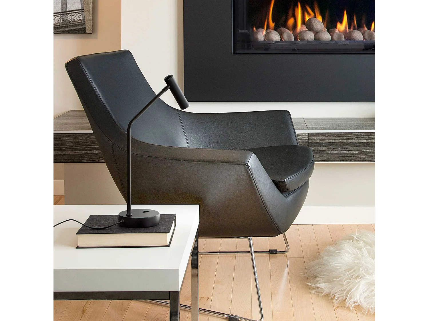 Ideal Lux EASY Lampe de Table LED Intégrée Noir 250Lm 3000K