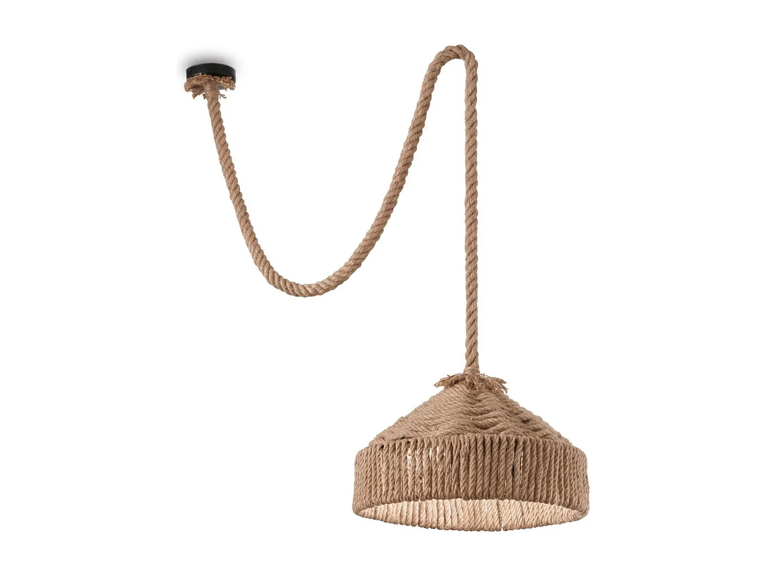 Ideal Lux Canapa - 1 licht Dome Deckenanhänger Braun, E27