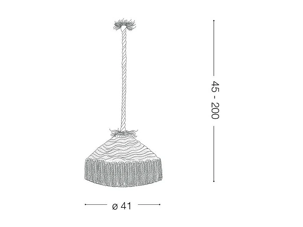 Ideal Lux Canapa - 1 licht Dome Deckenanhänger Braun, E27