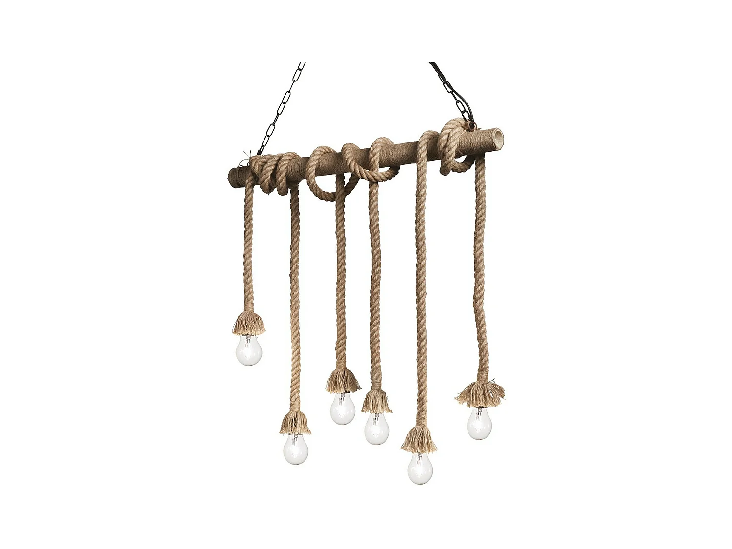 Ideal Lux Canapa Plafonnier à 6 ampoules, brun, E27