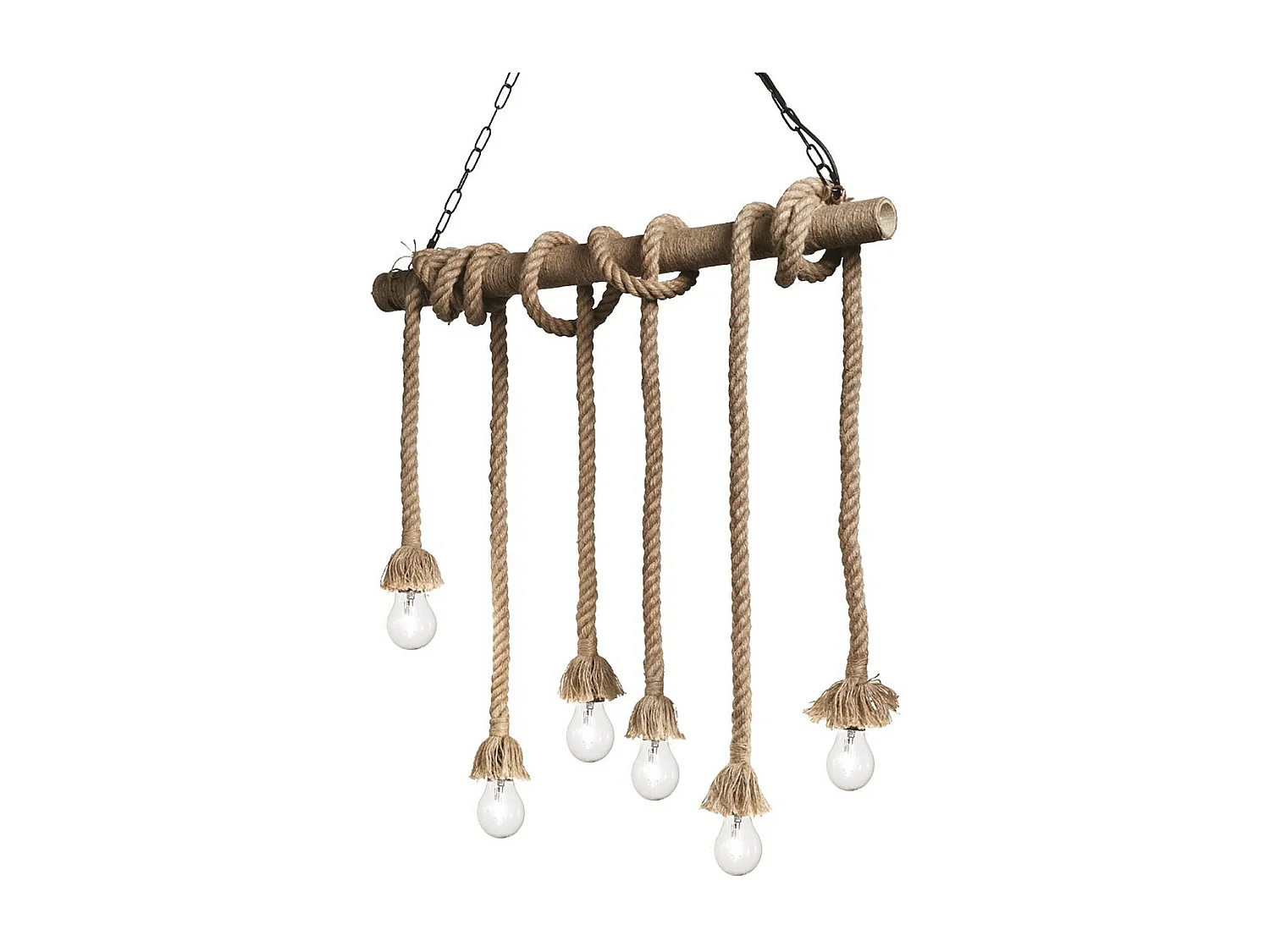 Ideal Lux Canapa - Lámpara colgante de techo de 6 luces marrón, E27