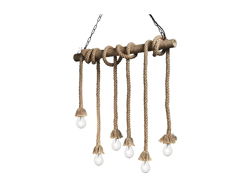 Ideal Lux Canapa Plafonnier à 6 ampoules, brun, E27