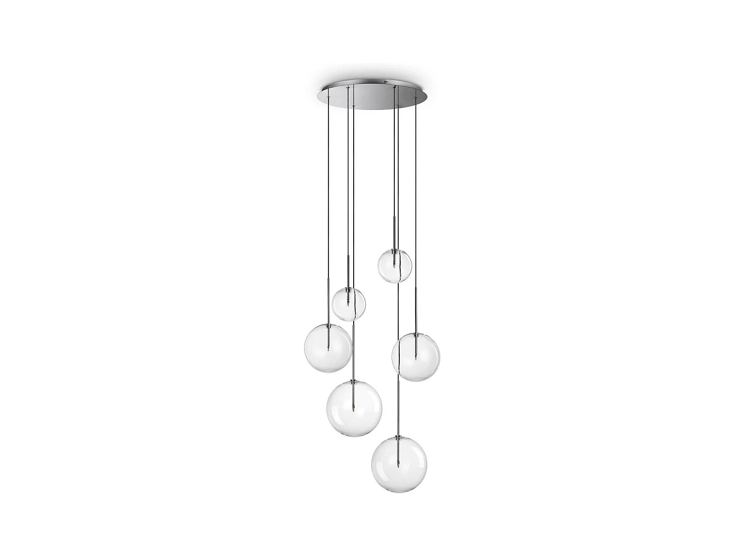Ideal Lux EQUINOXE Plafonnier suspendu à 6 ampoules chromé
