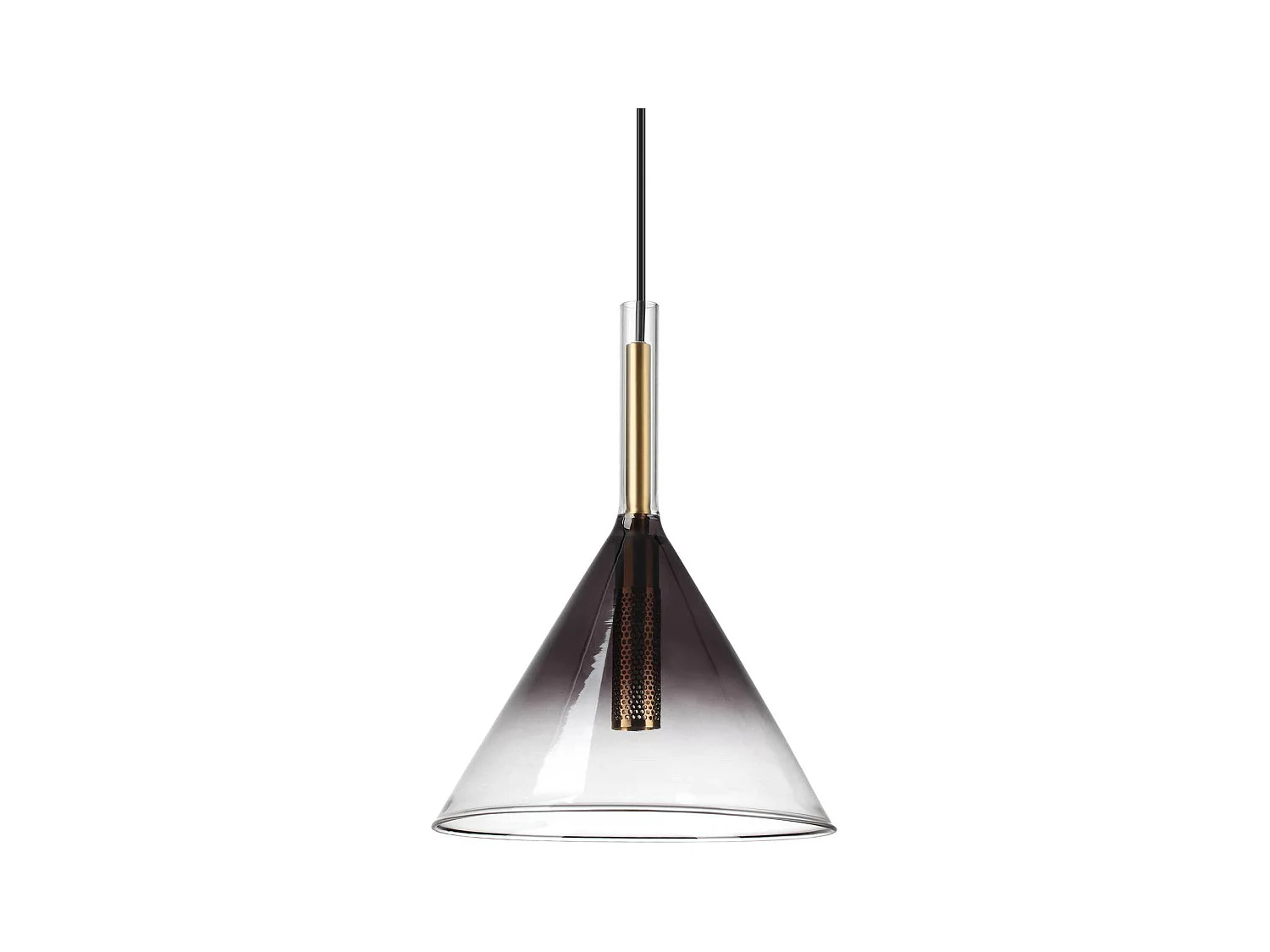 Ideal Lux EMPIRE Plafonnier suspendu dôme cône noir
