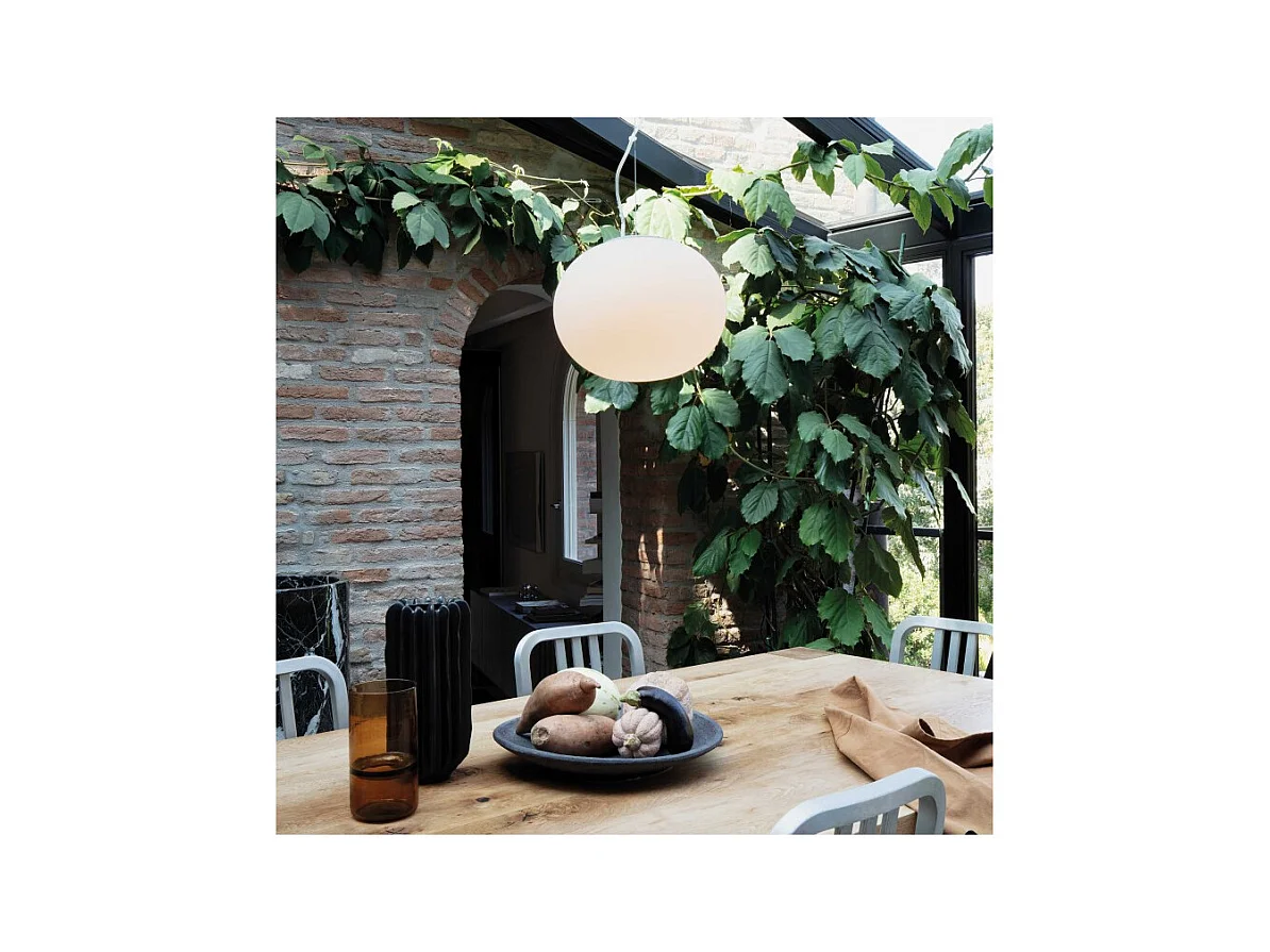 Ideal Lux COTTON Plafonnier Suspendu Globe Blanc 30cm