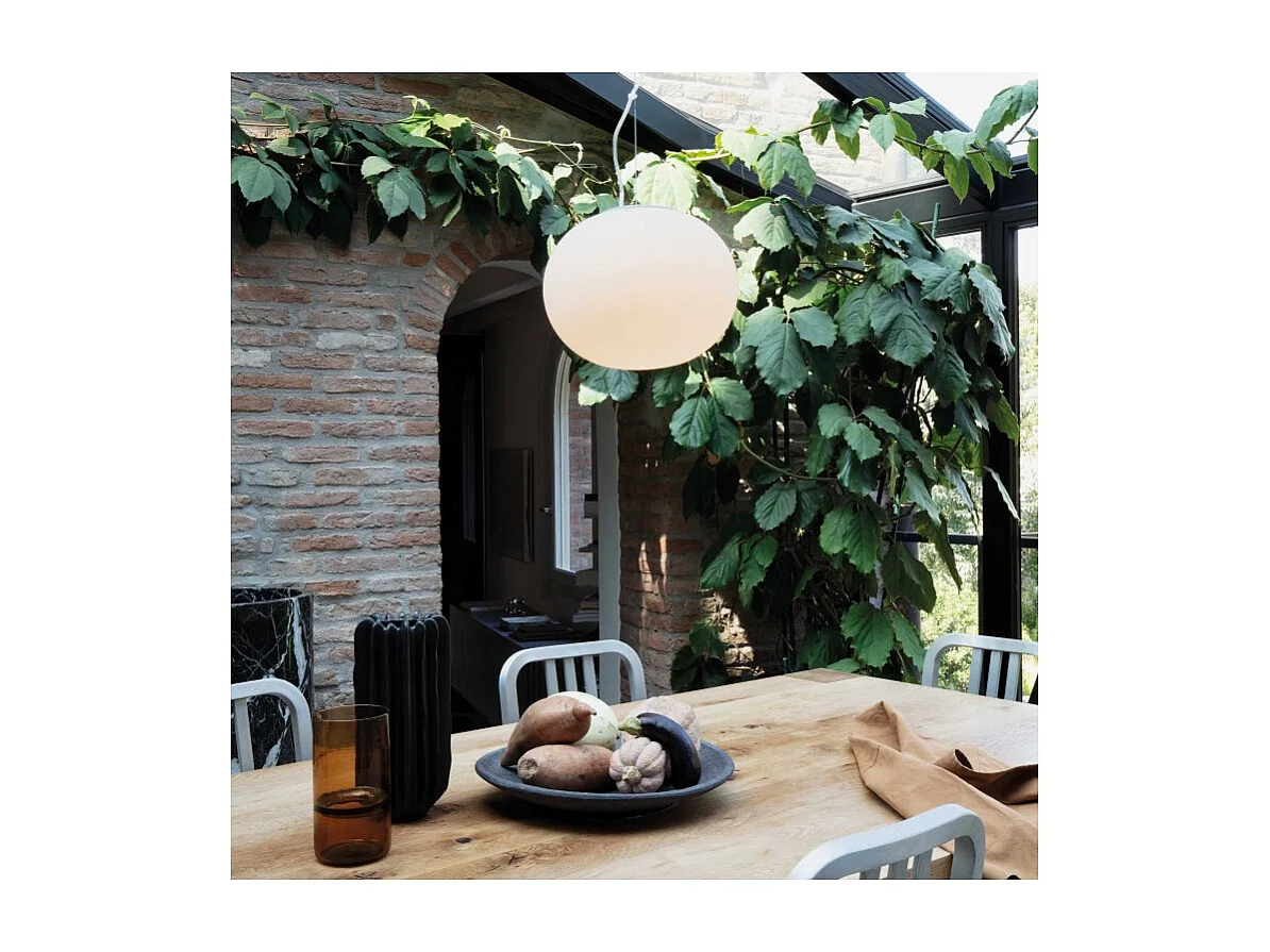 Ideal Lux COTTON Plafonnier Suspendu Globe Blanc 30cm