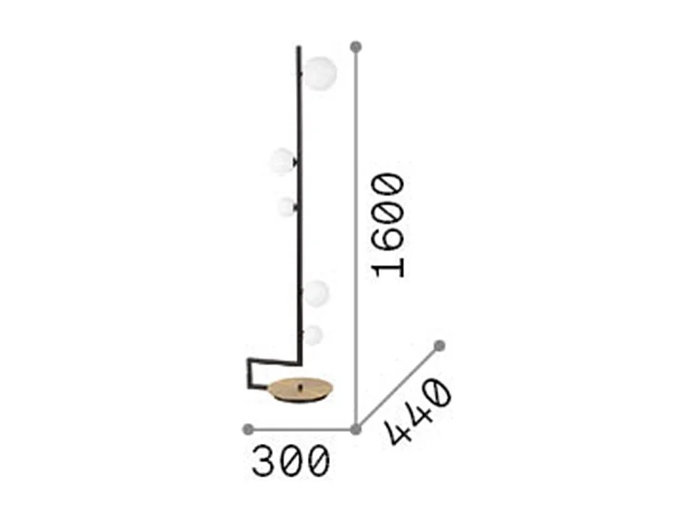 BIRDS PT5, Lampadaire, Ideal Lux