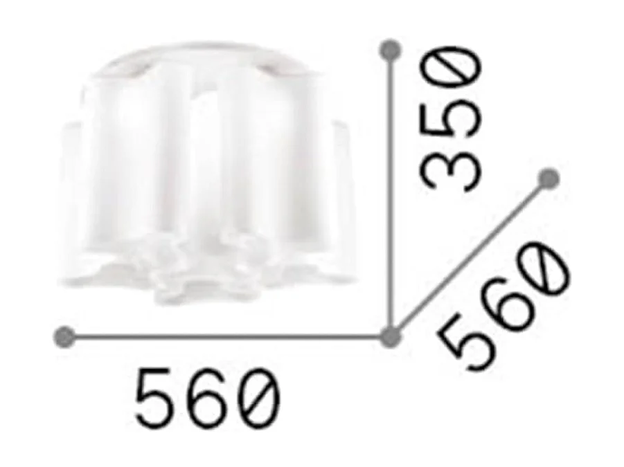 COMPO PL6, Lámpara de techo, Ideal Lux