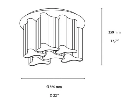 COMPO PL6, Lámpara de techo, Ideal Lux