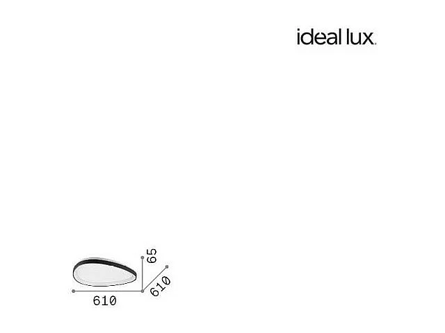 Ideal Lux GEMINI Semi-Encastré LED Intégré ON-OFF 61 cm Blanc 3850Lm 3000K