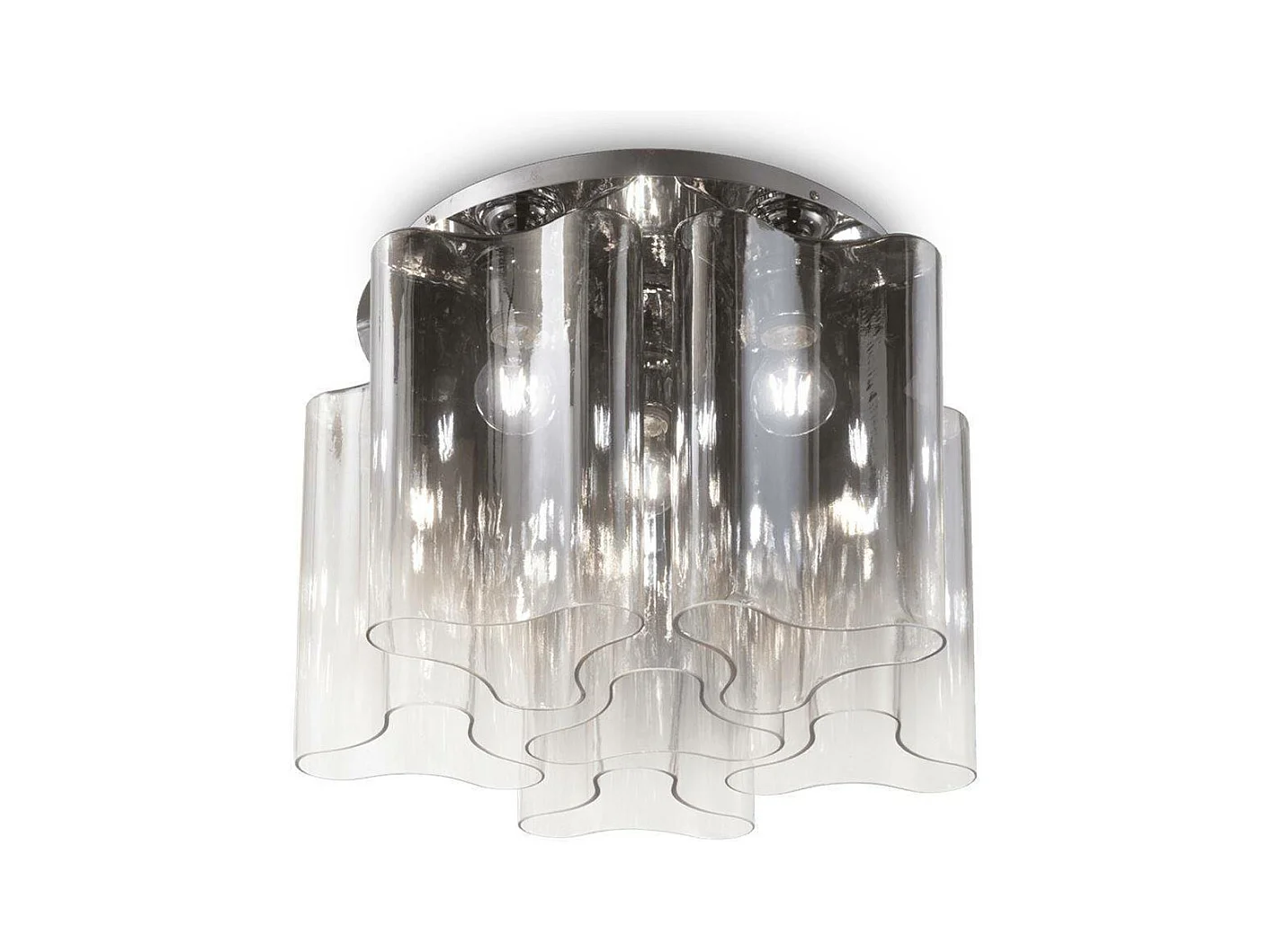 Ideal Lux Compo - Lámpara de techo ahumada de 6 luces, E27