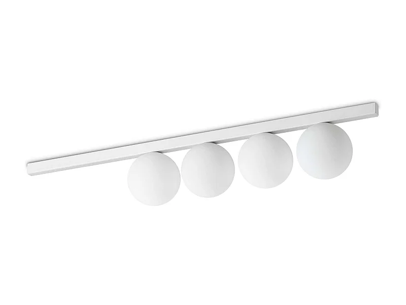 Ideal Lux BINOMIO Plafonnier Globe à 4 Lumières Blanc