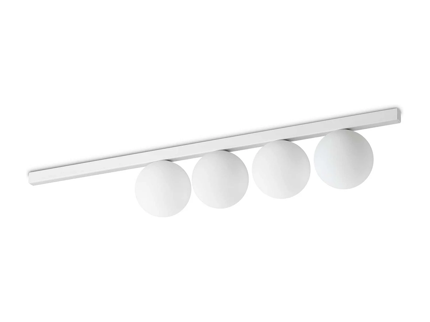 Ideal Lux BINOMIO Plafonnier Globe à 4 Lumières Blanc