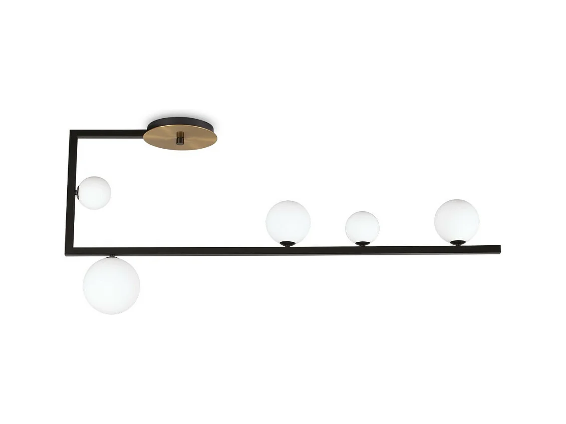 Ideal Lux BIRDS Globe semi-affleurant noir