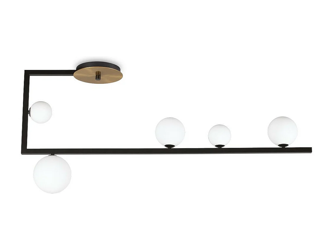 Ideal Lux BIRDS Globe semi-affleurant noir