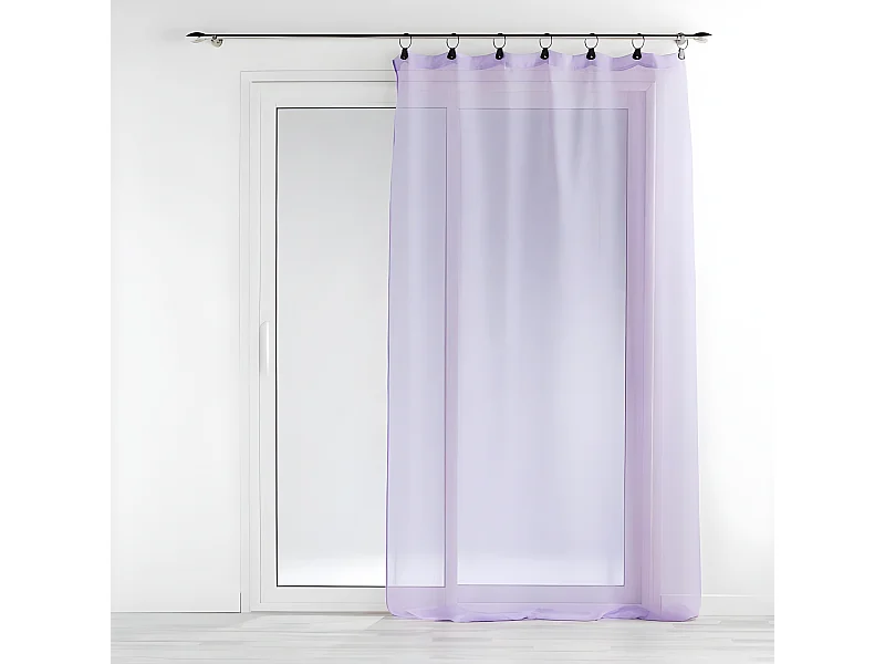 Rideau Voilage à Anneaux "Linka" 140x240cm Lilas