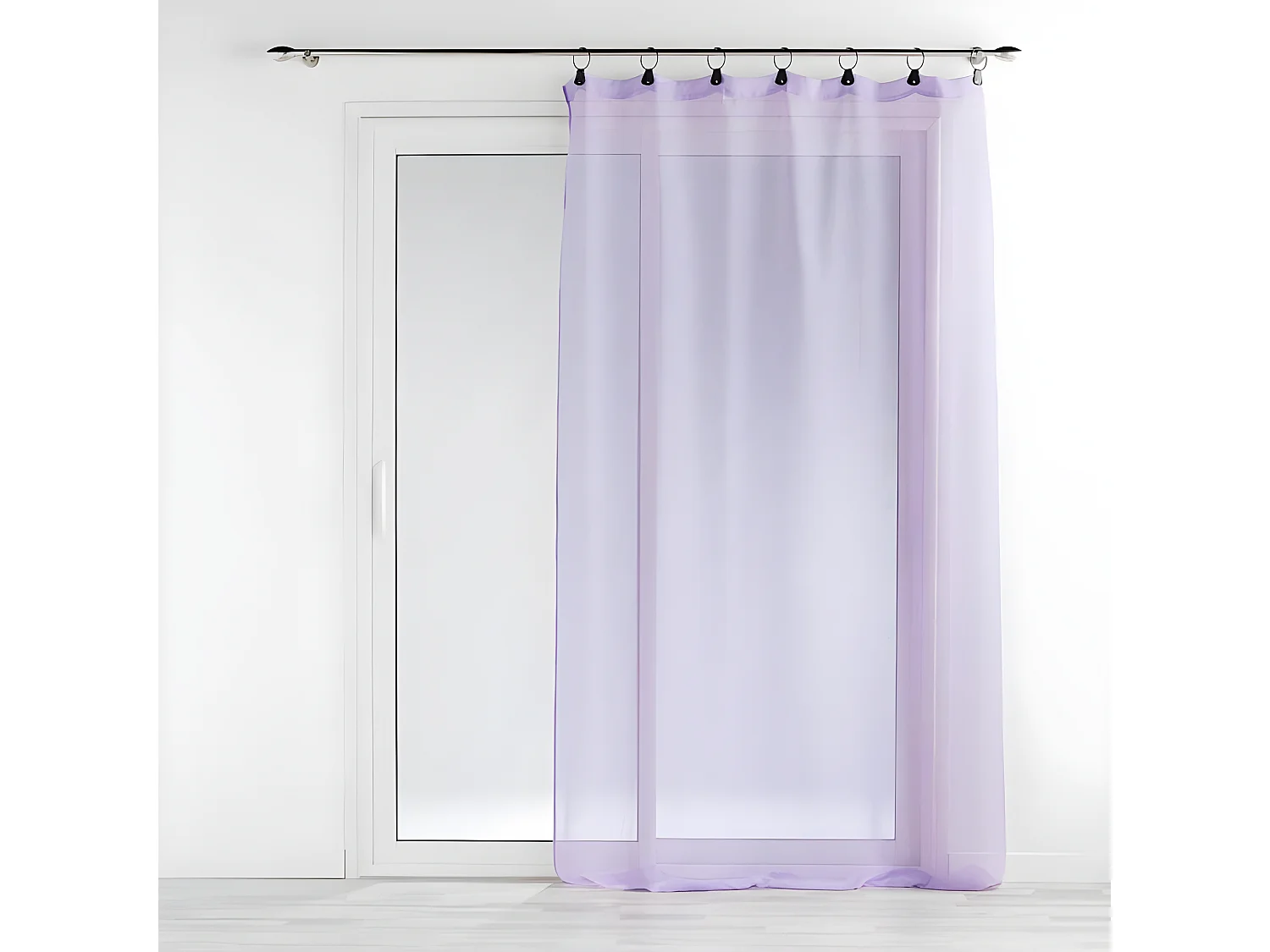 Rideau Voilage à Anneaux "Linka" 140x240cm Lilas