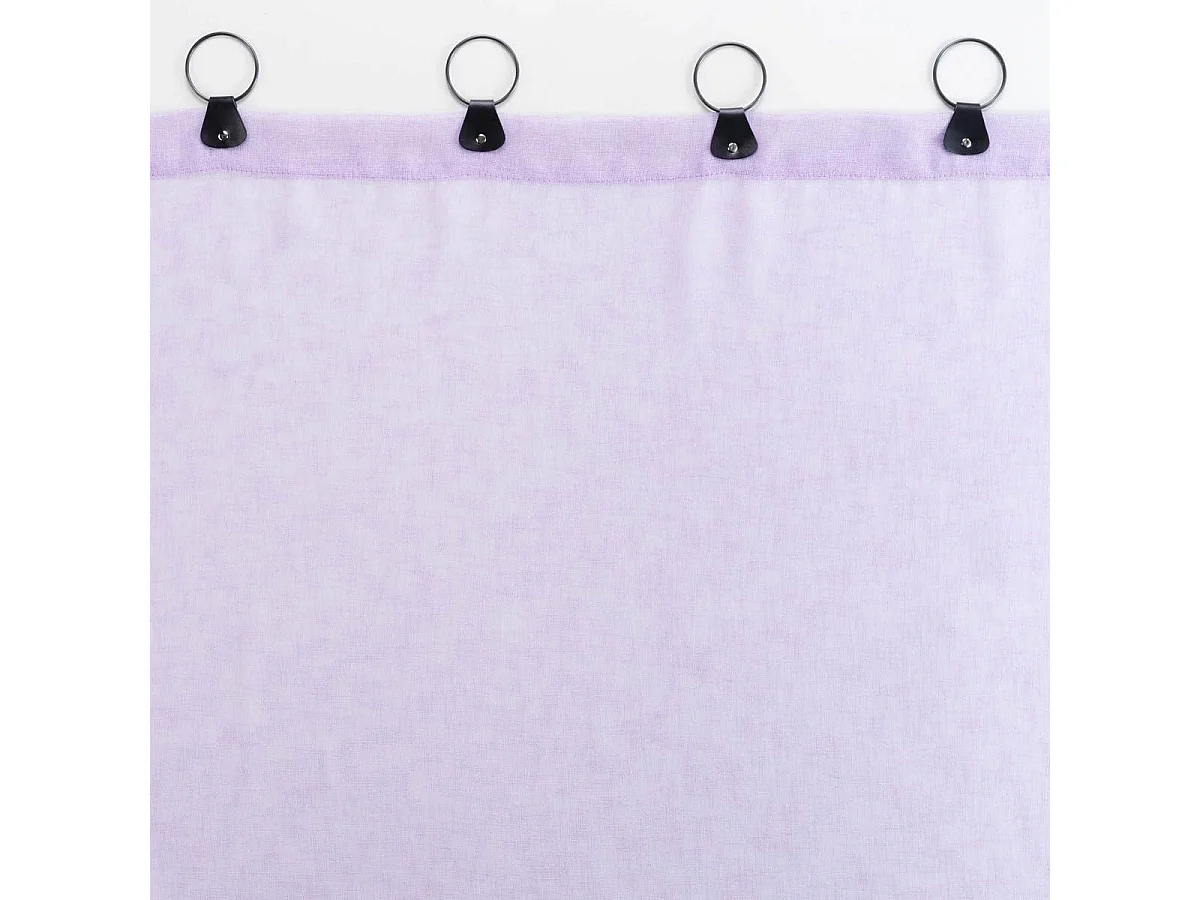 Rideau Voilage à Anneaux "Linka" 140x240cm Lilas