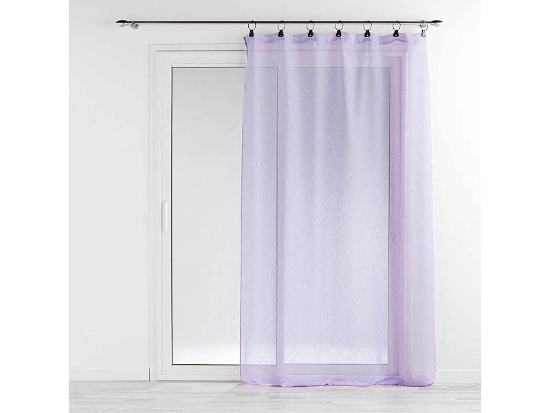 Rideau Voilage à Anneaux "Linka" 140x240cm Lilas