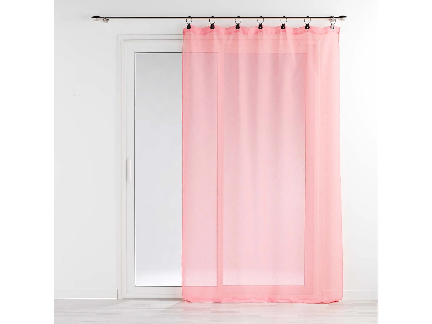 Rideau Voilage à Anneaux "Linka" 140x240cm Corail