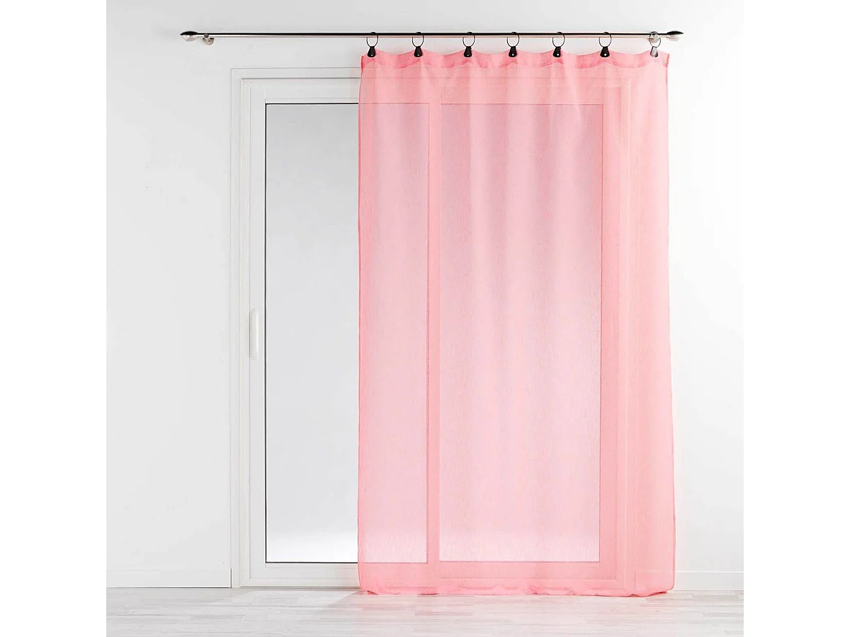 Rideau Voilage à Anneaux "Linka" 140x240cm Corail